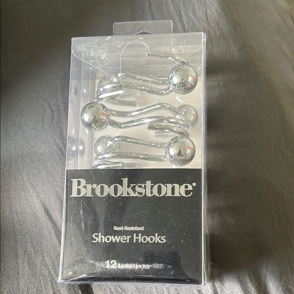 Brookstone Silver Shower Hooks NEW - Picture 1 of 2